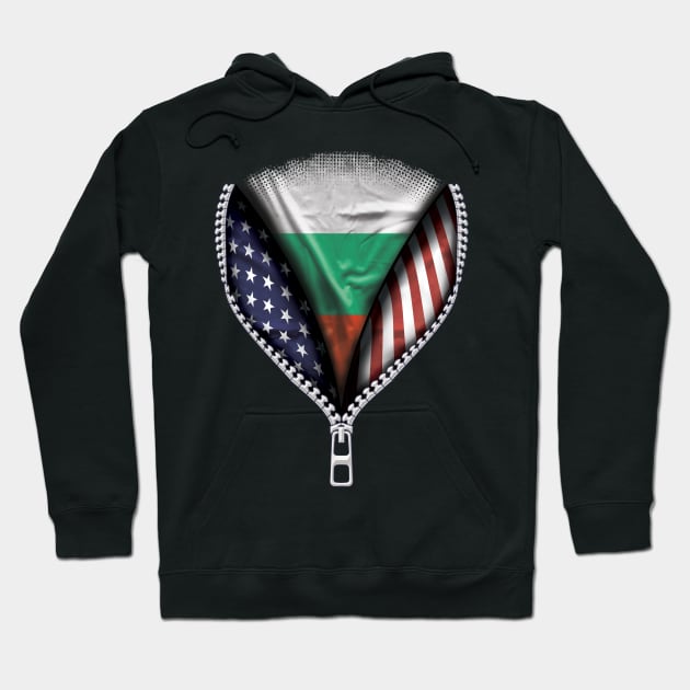 Bulgarian Flag  Bulgaria Flag American Flag Zip Down - Gift for Bulgarian From Bulgaria Hoodie by Country Flags